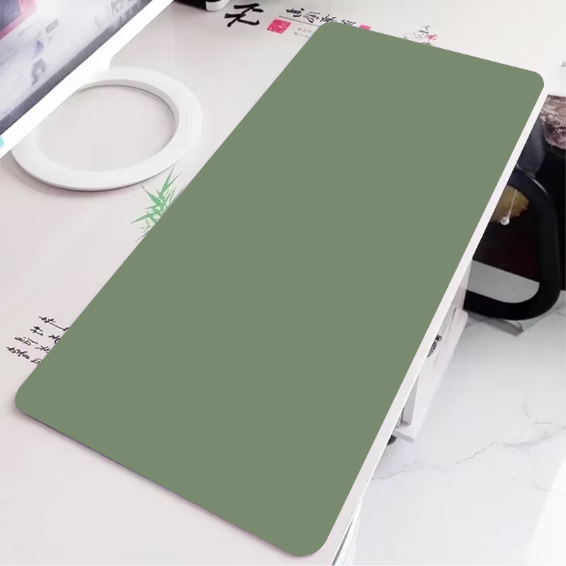 Desk Setup Ideas - Katı yeşil oyun mousepad büyük basit