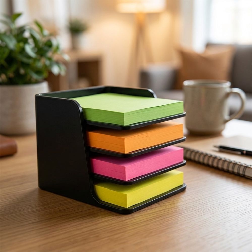 Sticky Memo Holder - İstiflenebilir Yapışkan Not Tutucu Katmanlı Plastik