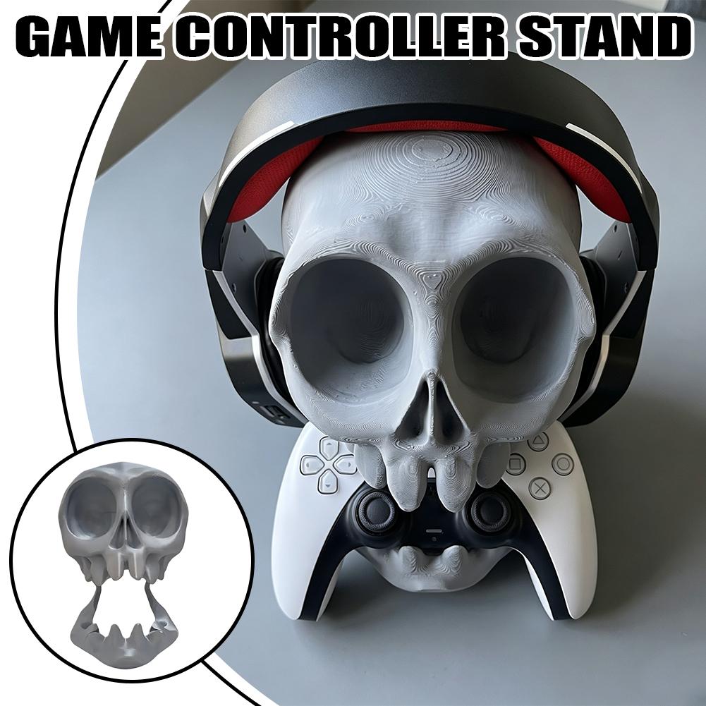 Desk Setup Ps5 - Kafatası Kulaklık Gamepad Standı 3D Baskılı