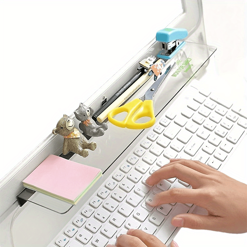 Sticky Memo Holder - 1 adet Şeffaf Bilgisayar Not Panosu,