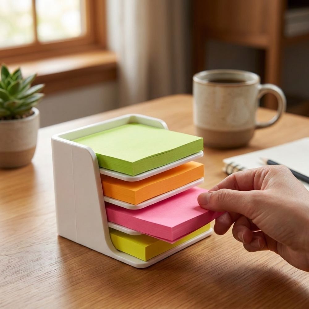 Sticky Memo Holder - Çok Amaçlı İstiflenebilir Yapışkan Not Tutucu