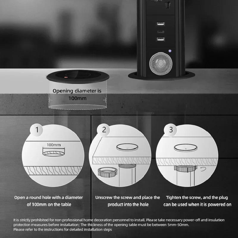 Motorlu Açılır Kule Soketi Kab - Desk Setup Speakers incelemesi ve fiyatı