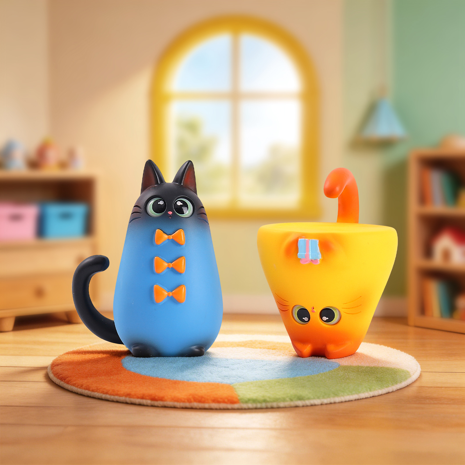 Kör Kutu Kedi Figürü Reçine Ya - Desk Setup At Home incelemesi ve fiyatı