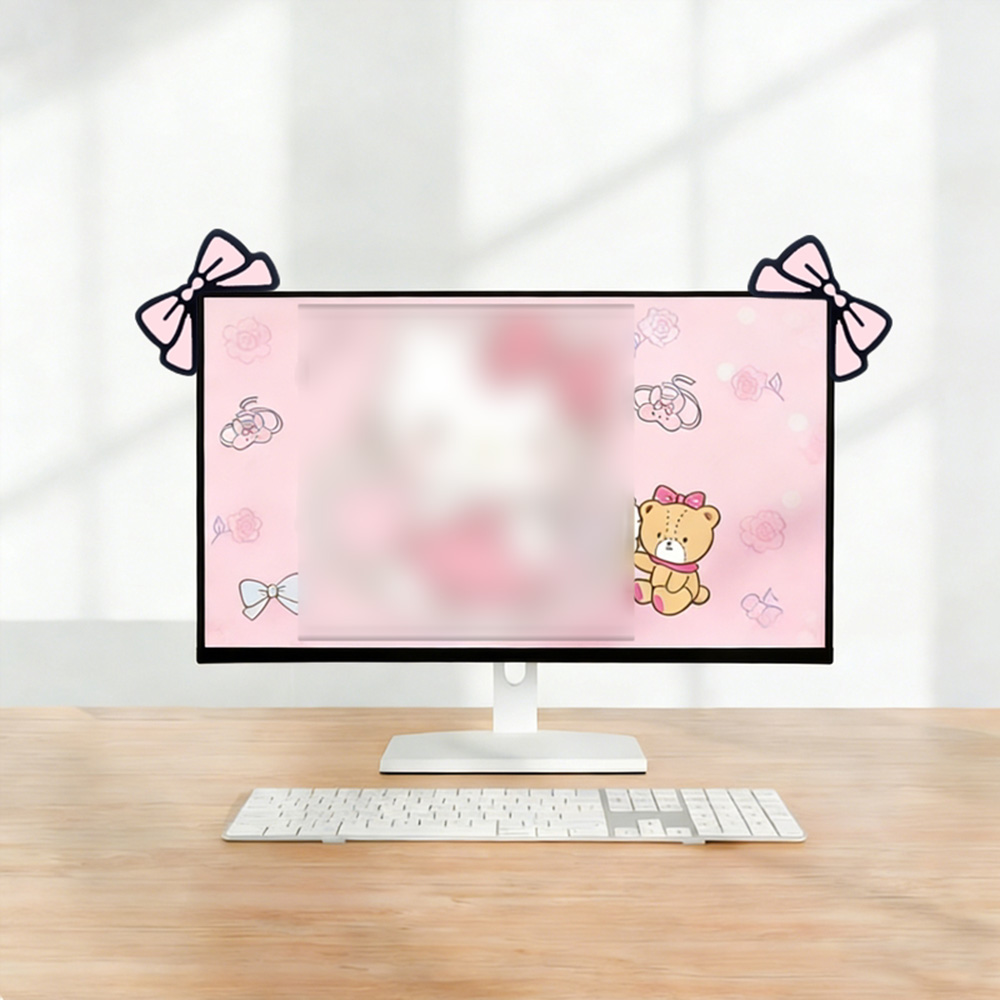 Sevimli Pembe Fiyonklu Monitör - Desk Setup Monitor And Laptop incelemesi ve fiyatı