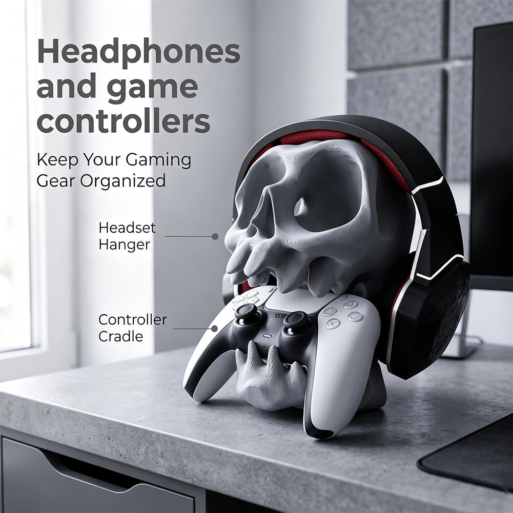 Kafatası Kulaklık Gamepad Stan - Desk Setup Ps5 incelemesi ve fiyatı